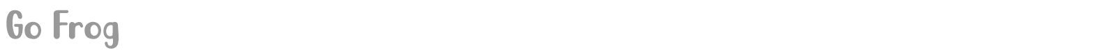 Go Frog font preview